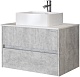 Grossman Мебель для ванной Эдванс 80 подвесная цемент светлый – фотография-17